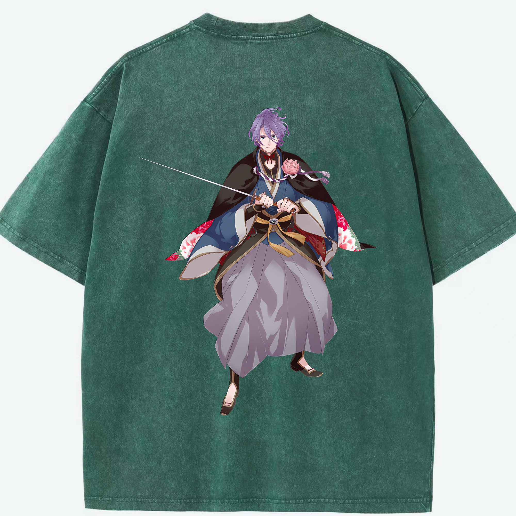 （画像用） 刀剣乱舞 Touken Ranbu 綿100% ヴィンテージ風 半袖Tシャツ（背面プリント）